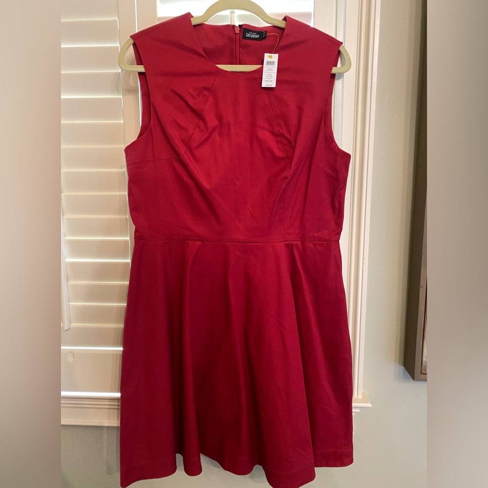 Kate Spade Saturday red sleeveless dress size 12 NWT